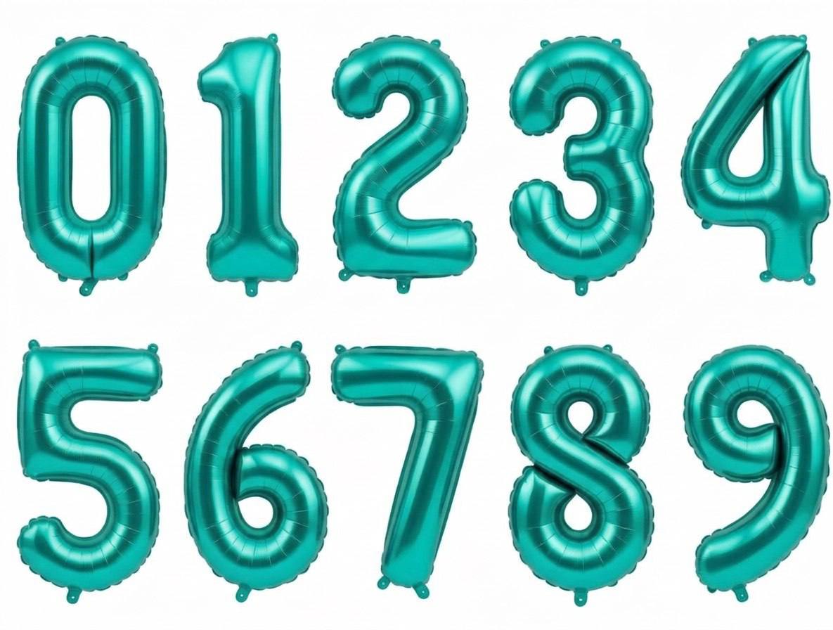 Гелиевые шары «Цифры бирюзовые»
